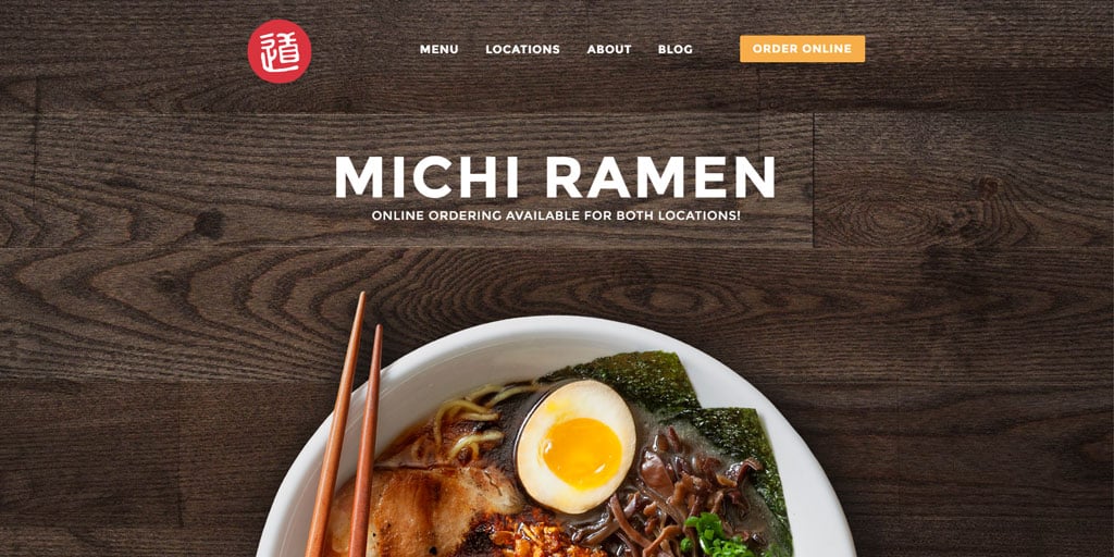 restaurant website presentation